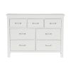 7 Drawers White Finish Dresser Transitional Style Wooden Bedroom Furniture 1pc