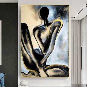 Handmade Nude Human Body Oil Paintings On Canvas Wall Art Decoration Modern Abstract Picture For Home Decor (size: 60x90cm)