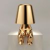 Creative lights for gift; Thinker Lamp Collection; Bedside Touch Control Table Lamp Cordless Led Nightstand Desk Lamp Creative Golden Man with Dimmabl