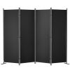 VEVOR Room Divider, 5.6 ft Room Dividers and Folding Privacy Screens (4-panel), Fabric Partition Room Dividers for Office, Bedroom, Dining Room, Study