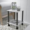 1-Piece Side Table ;  2-Tier Space End Table ; Modern Night Stand;  Sofa table;  Side Table with Storage Shelve