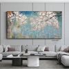 Oil Painting Hand Painted Horizontal Abstract Floral / Botanical Modern luxurious family corridor living room bedroom decoration painting