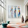 Oil Painting Hand Painted Square Abstract People Classic Modern Rolled Canvas Luxury home corridor living room decorative art