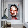 Hand Painted Oil Painting Abstract Portrait Wall Art Hand painted-Man Knife Oil Paintings On Canvas-Hand Made-For Home Decoration