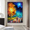 Hand Painted 3D Knife Painting Abstract Flower Oil Painting On Canvas Art Wall Adornment Pictures For Living Room Home Decor