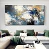 Handmade Oil Painting CanvasWall Art Decoration Abstract Knife Painting Landscape Black & White For Home Decor